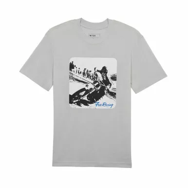Fox Racing V25 Womens Scripted Photo SS Light Gray Tee