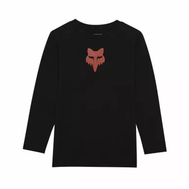 Fox Racing V25 Youth Heritage LS Black Tee