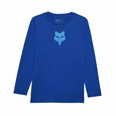 Fox Racing V25 Youth Heritage LS Blue Tee