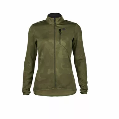 Fox Racing Womens Ranger FZ Olive Green Midlayer