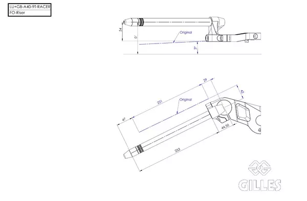 Gilles Tooling Fork Bridge With Bracket 40 Black