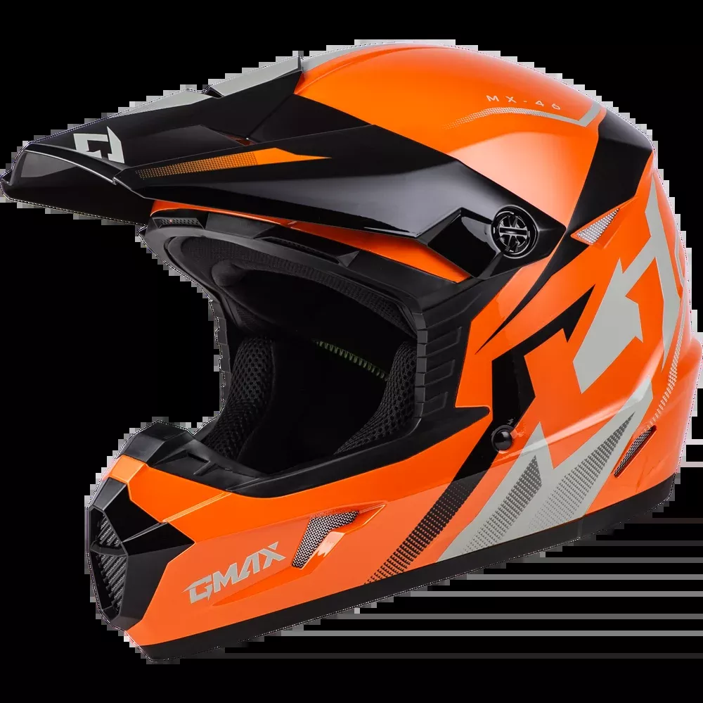 Gmax MX-46 Compound Helmet Orange Black Grey XL - D3464287