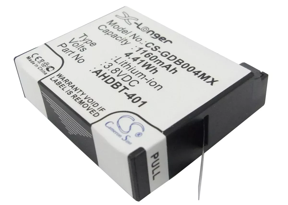GoPro Hero 4 Hero 4 Silver Hero 4 Black Hero 4+ Camera Replacement Battery