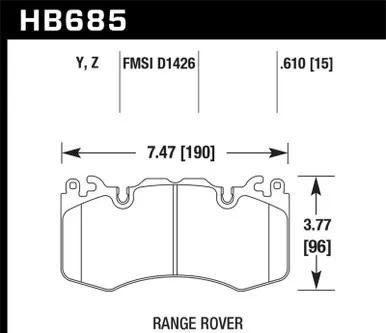 Hawk Performance HB685Z.610 Ceramic Brake Pad for Select Vehicles