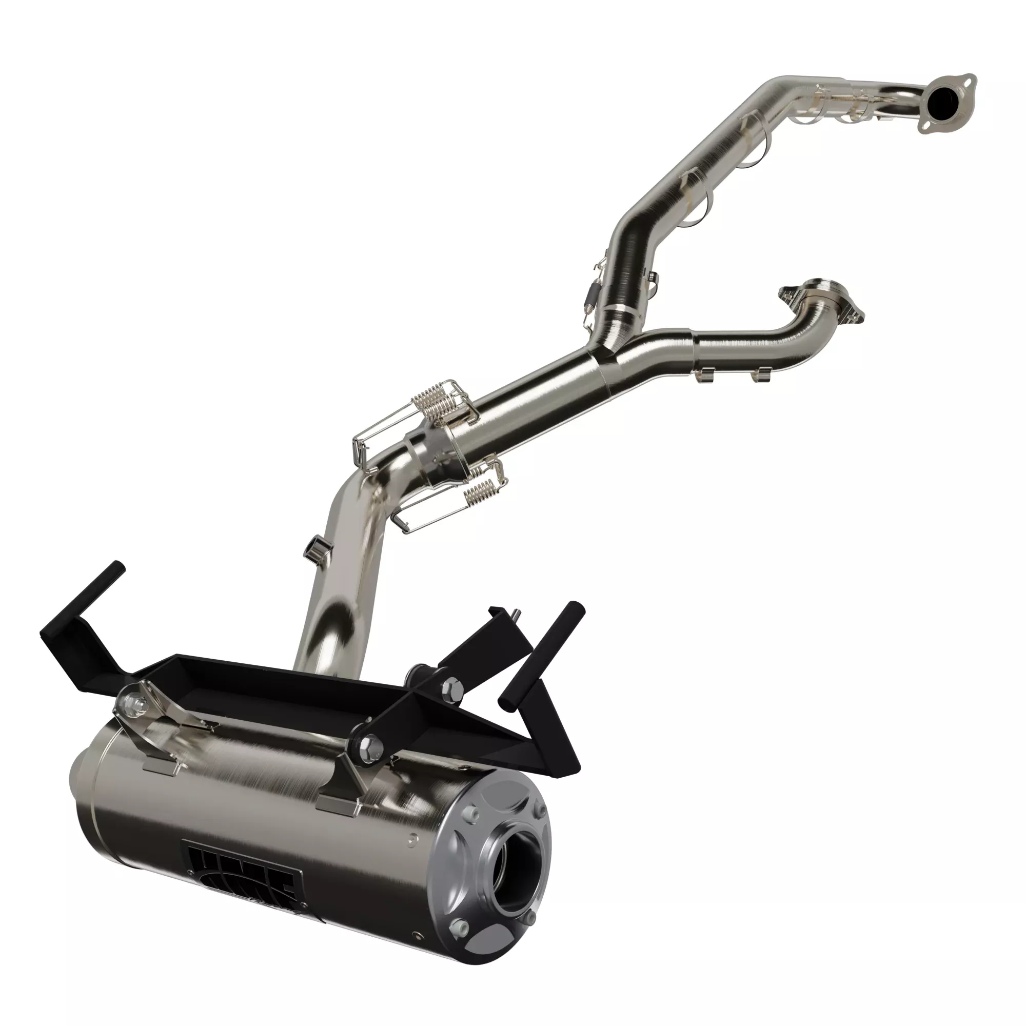HMF Muffler Big Core Full System Titan SS Exhaust Stainless Billet End Cap For Can-Am Outlander 1000/850 2025-2026 814658637469