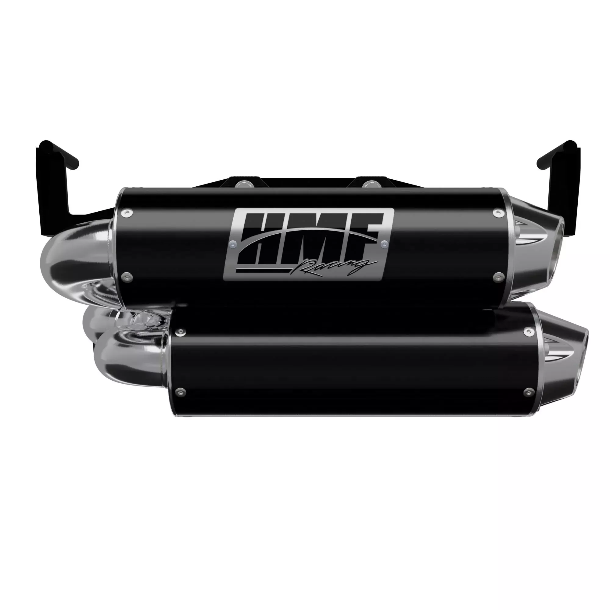 HMF Muffler Dual Full System Performance Exhaust Black Euro Polished End Cap For Can-Am Outlander 1000/850 2025-2026 14656636186