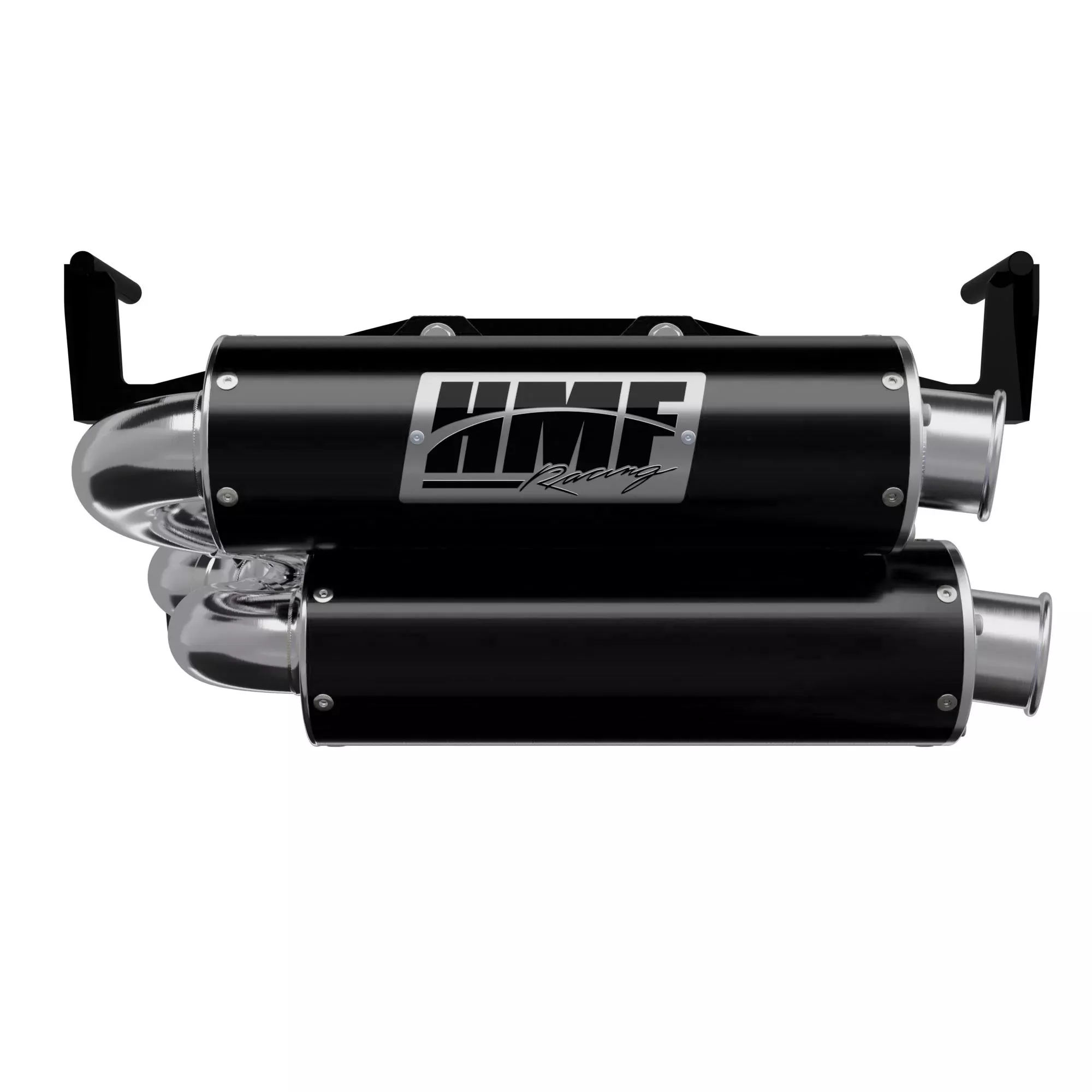 HMF Muffler Dual Full System Performance Exhaust Black Turn Down Brushed End Cap For Can-Am Outlander 1000/850 2025-2026 14656636171