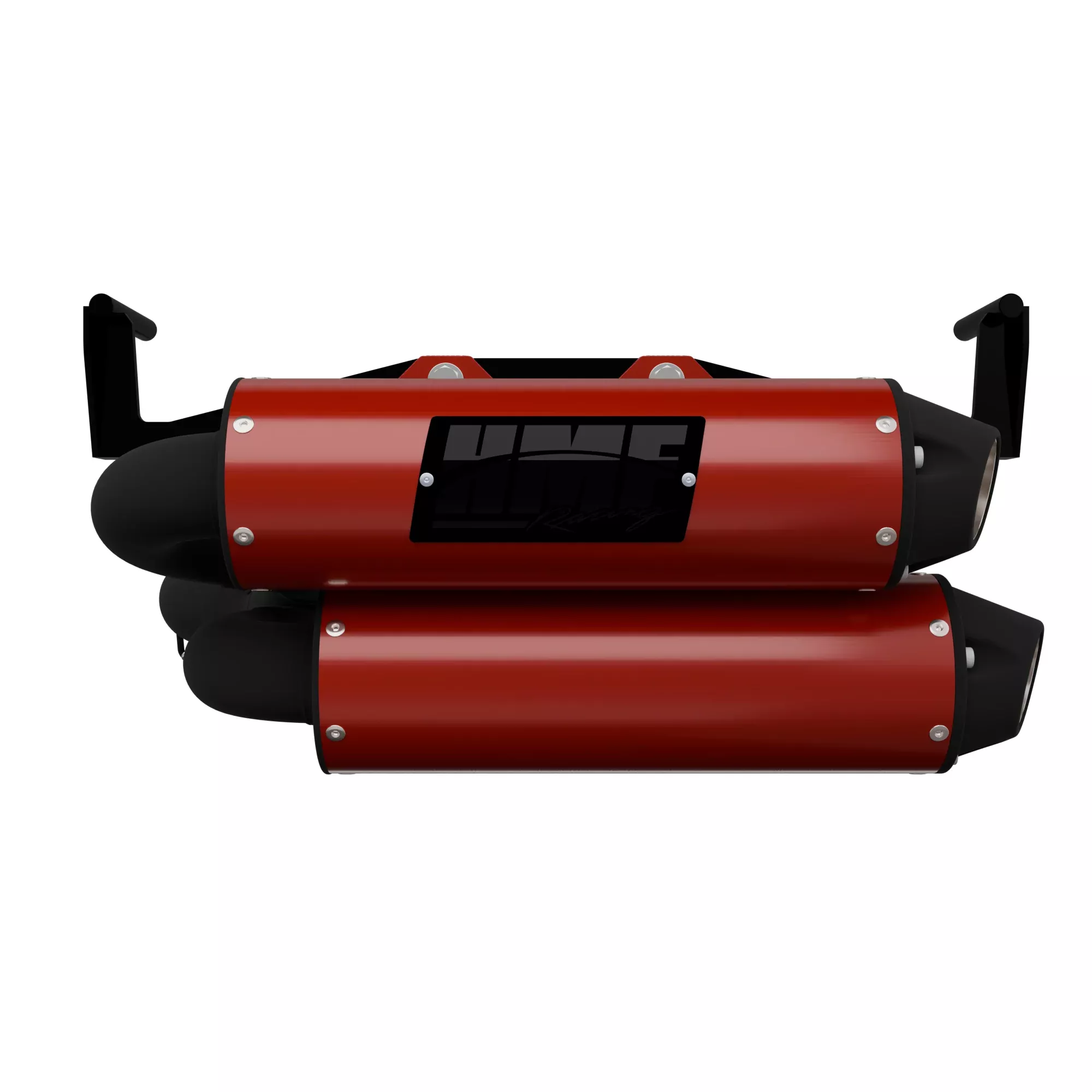 HMF Muffler Dual Full System Performance Exhaust Red Euro Blackout End Cap For Can-Am Outlander 1000/850 2025-2026 14656636692