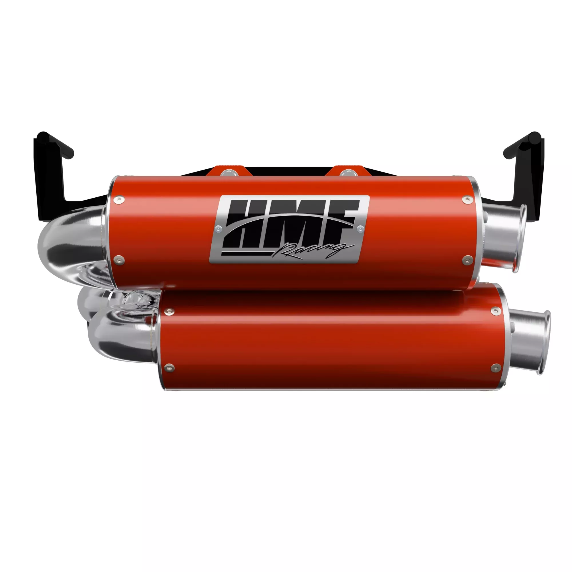 HMF Muffler Dual Slip-On Performance Exhaust Red – Can-Am Turn Down Brushed End Cap For Can-Am Outlander 1000/850 2025-2026 14655637671