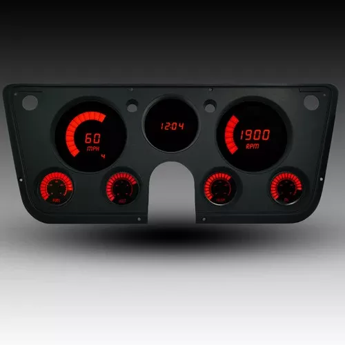 Intellitronix LED Digital Bargaph Gauge Panel With Black Faceplate For 67-72 Chevrolet Truck
