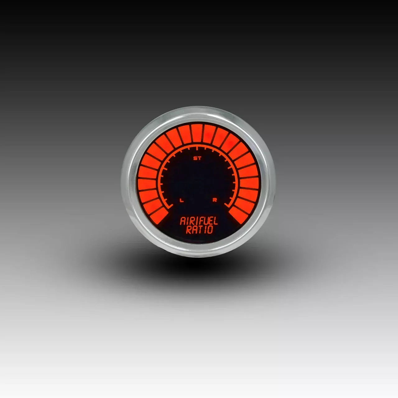 Intellitronix LED Digital Bargraph Boost Gauge - Black Faceplate With Chrome Bezel