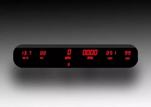 Intellitronix LED Digital Universal 6 Gauge Panel Kit With Black Faceplate