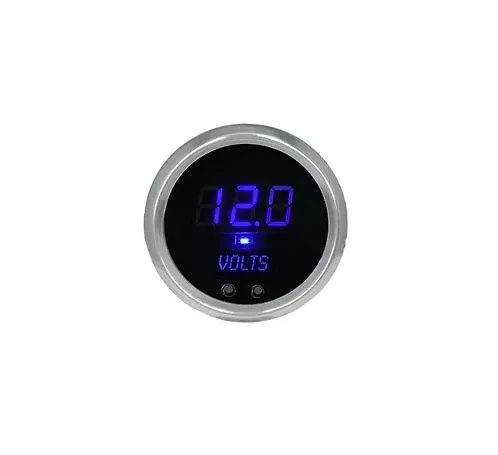 Intellitronix LED Digital Voltmeter Gauge – Black Faceplate With Chrome Bezel