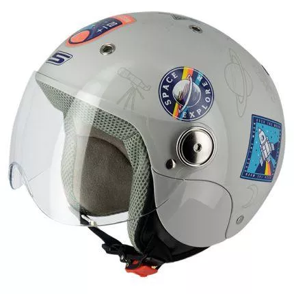 KIDS HELMET Medium 49-50cm - SPUTNIK S775 Silver, S-Line JJS2G1002