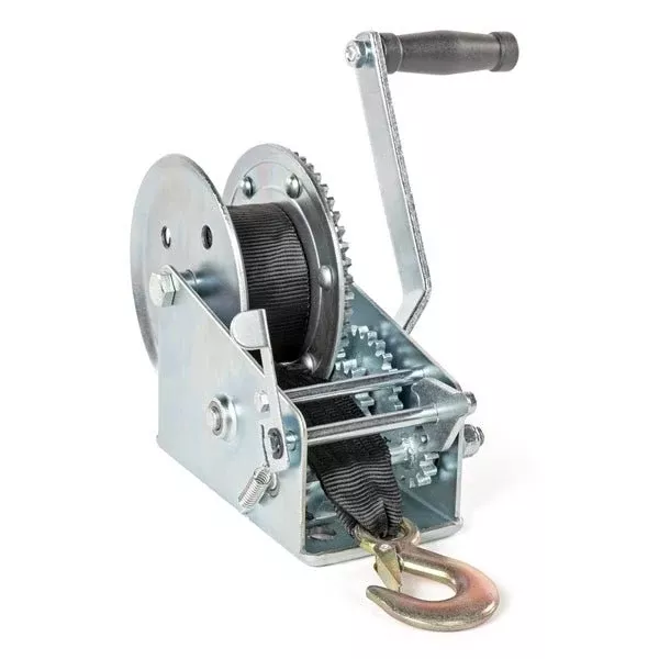 Kimpex 2500 lbs Heavy Duty Two Speed Hand Winch With Strap