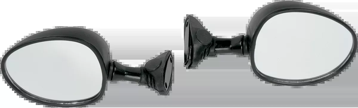 Kimpex Mirror – Side View – Panel Mount – Round – Black-284000