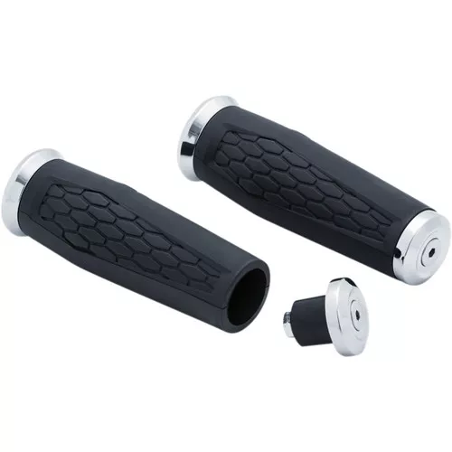 Kuryakyn 7/8" Hex Chrome Handlebar Grips (5928)