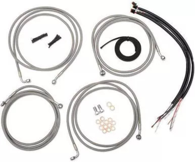 LA Choppers LA-8130KT2-16B Black Complete Handlebar Cable/Line/Wiring Kit