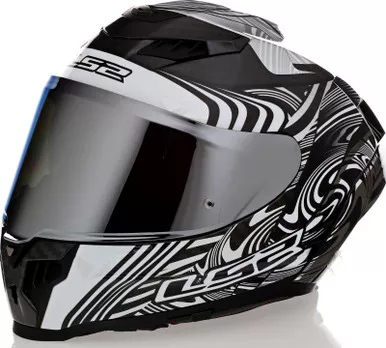 LS2 Dragon Carbon Enthum Gloss Silver Helmet