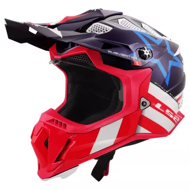 LS2 Subverter Evo Constellation Gloss Red White Blue Helmet