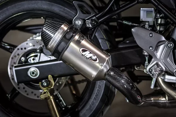 M4 Exhaust 2017-2022 Suzuki SV650 Slip-On Titanium