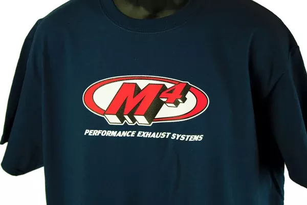 M4 Exhaust M4 Blue-Red Logo T-Shirt