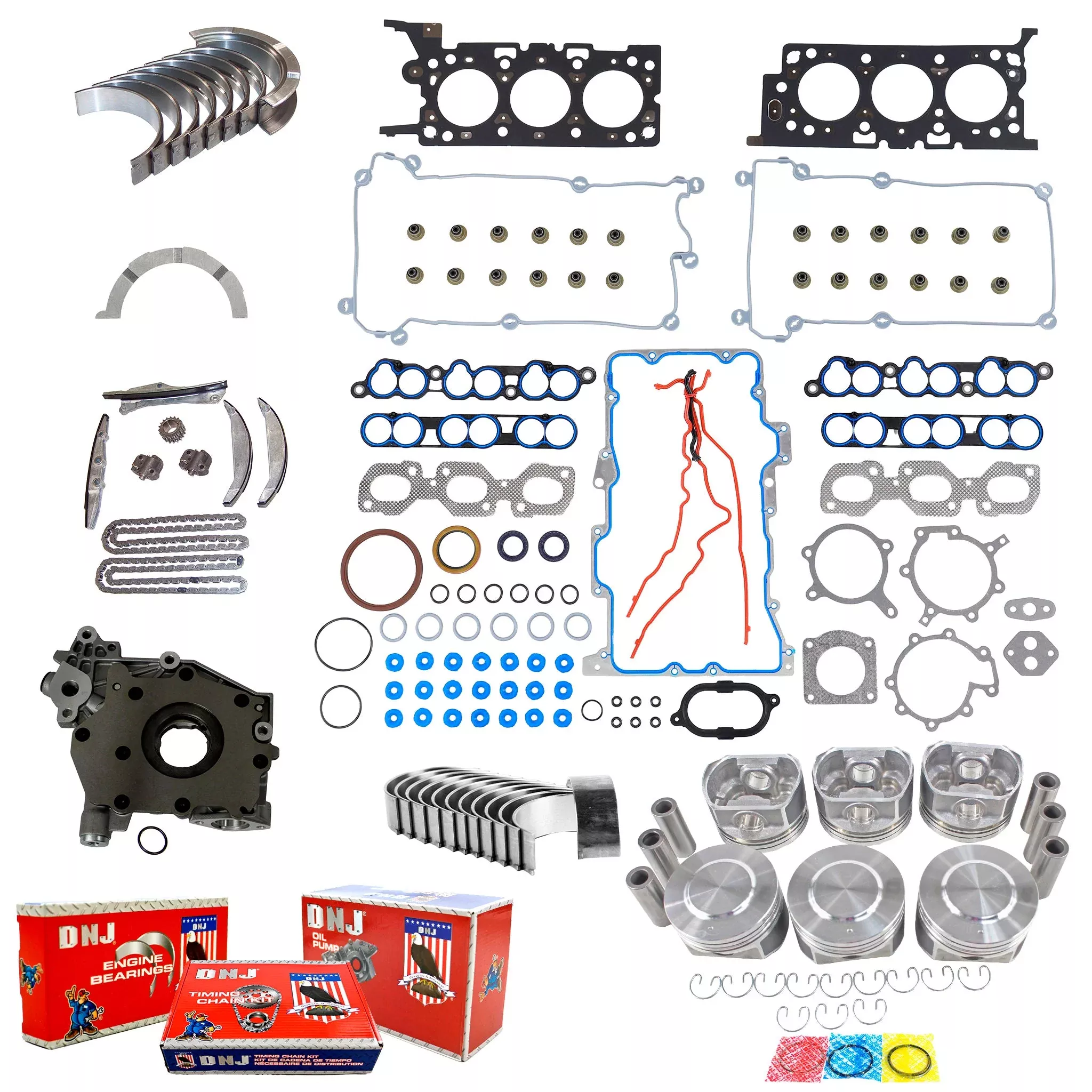 Master Engine Rebuild Kit 1999-2000 Mercury 2.5L