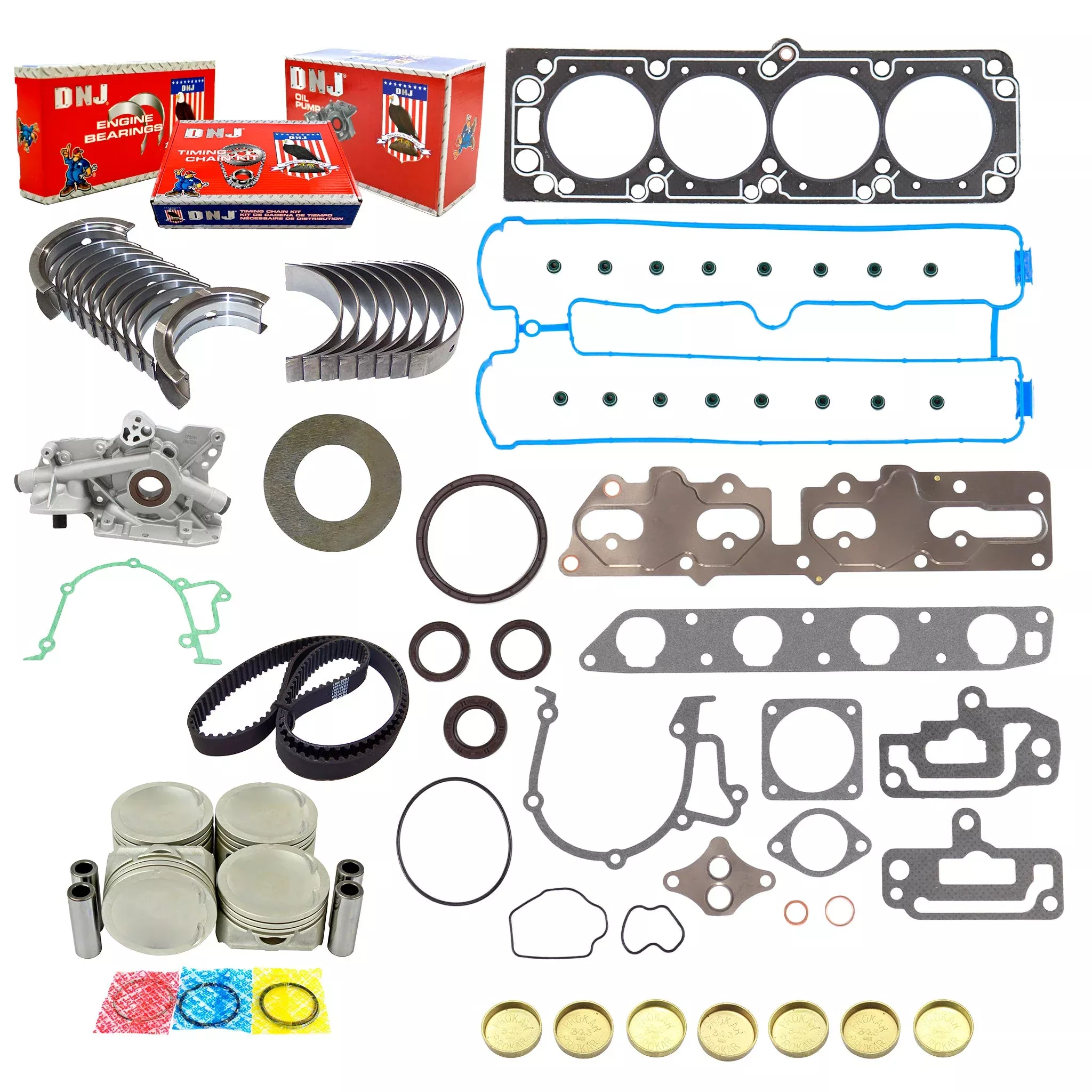 Master Engine Rebuild Kit 1999-2002 Daewoo 2.2L