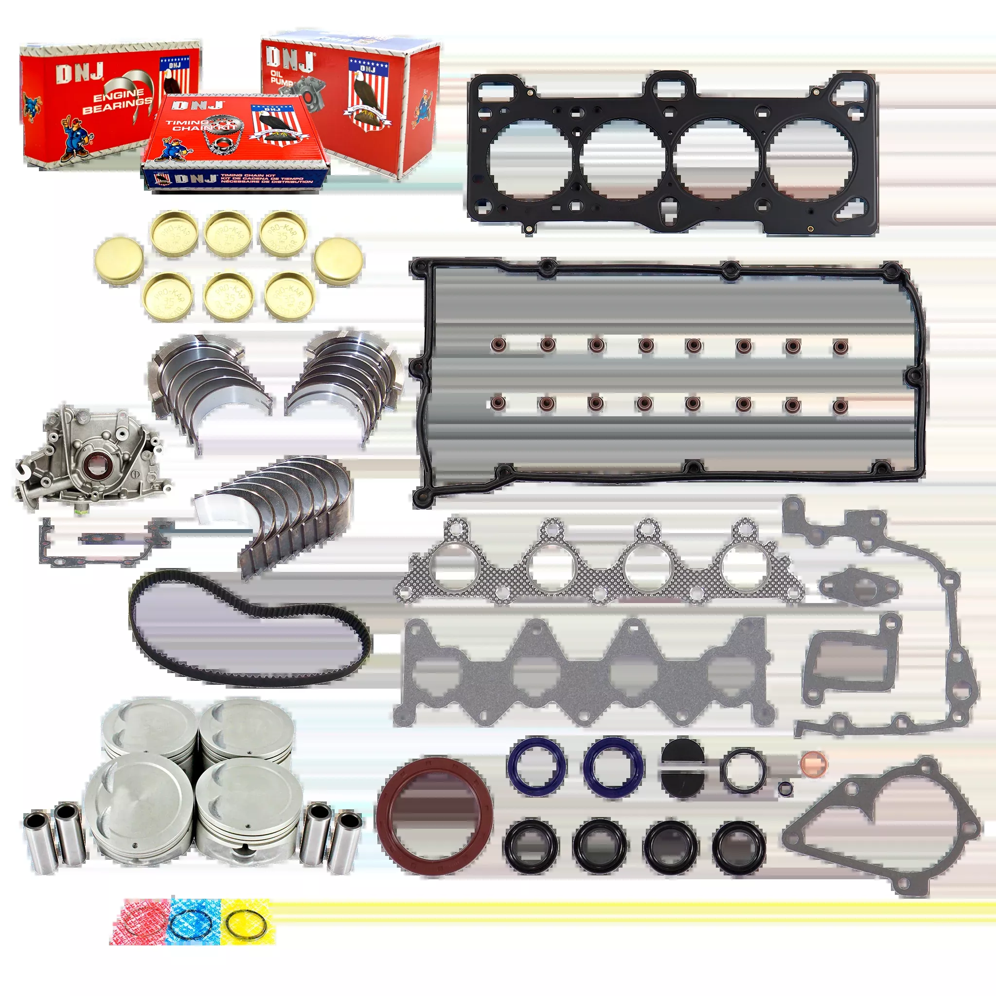 Master Engine Rebuild Kit 2001-2005 Hyundai 1.6L