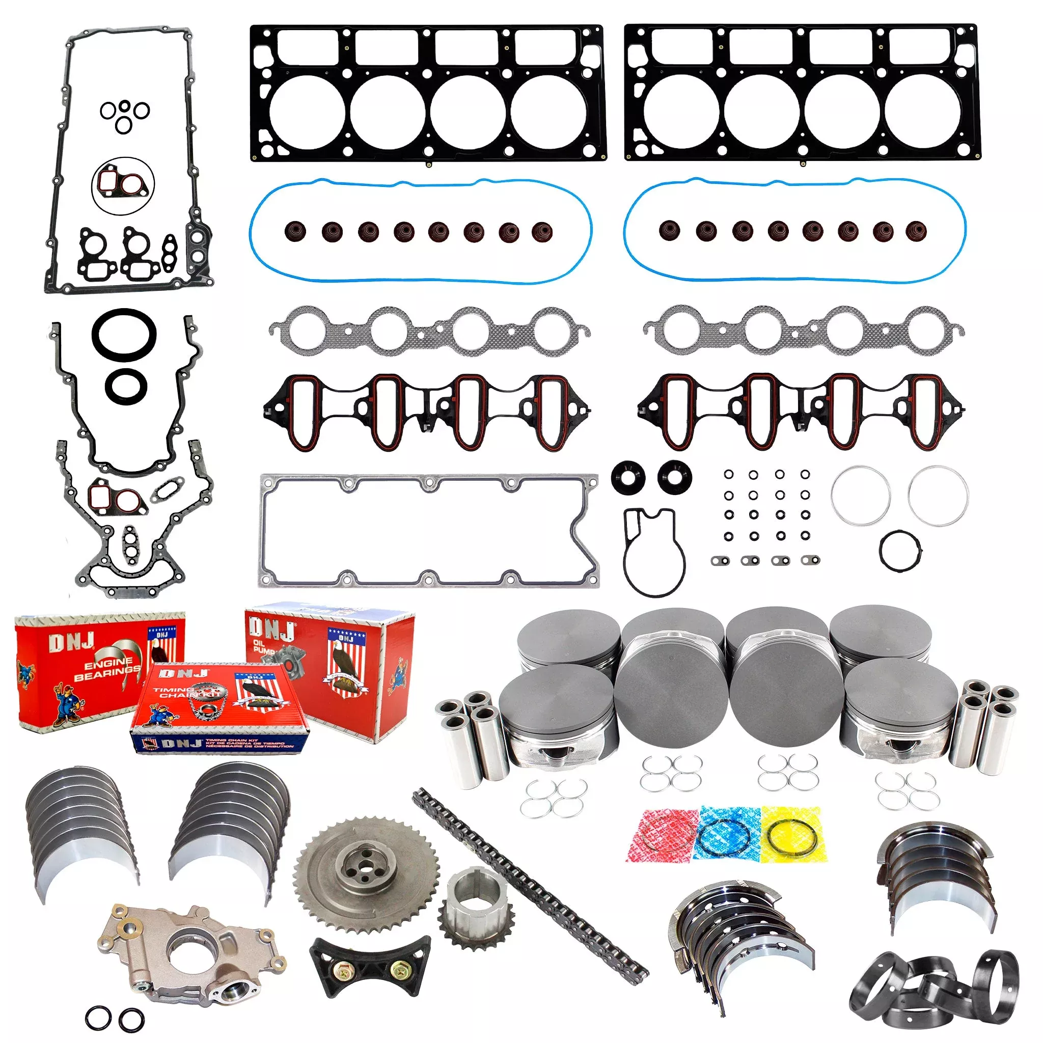 Master Engine Rebuild Kit 2005-2007 Cadillac,Chevrolet,GMC 6.0L