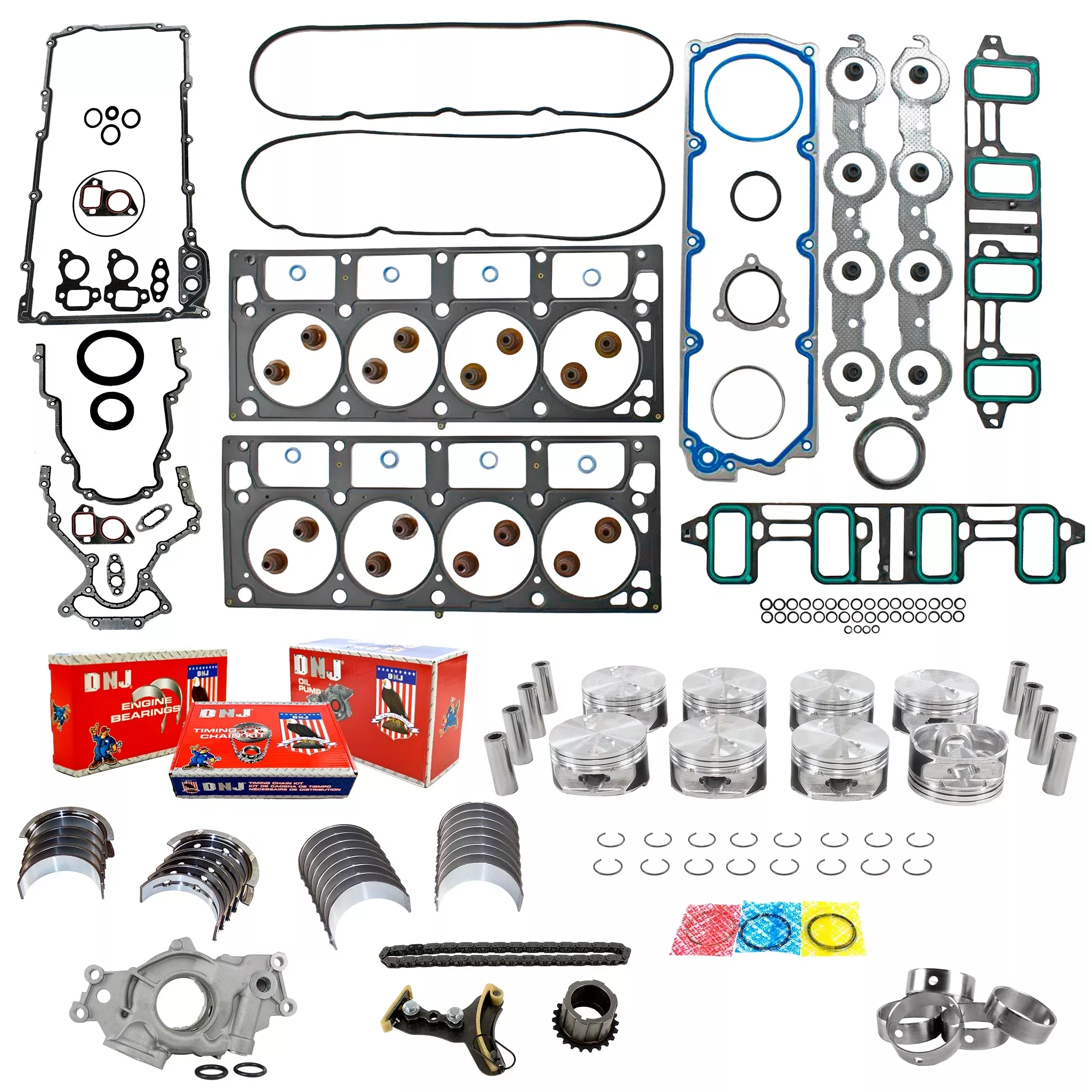 Master Engine Rebuild Kit 2008-2009 Cadillac,Chevrolet,GMC,Hummer 6.2L