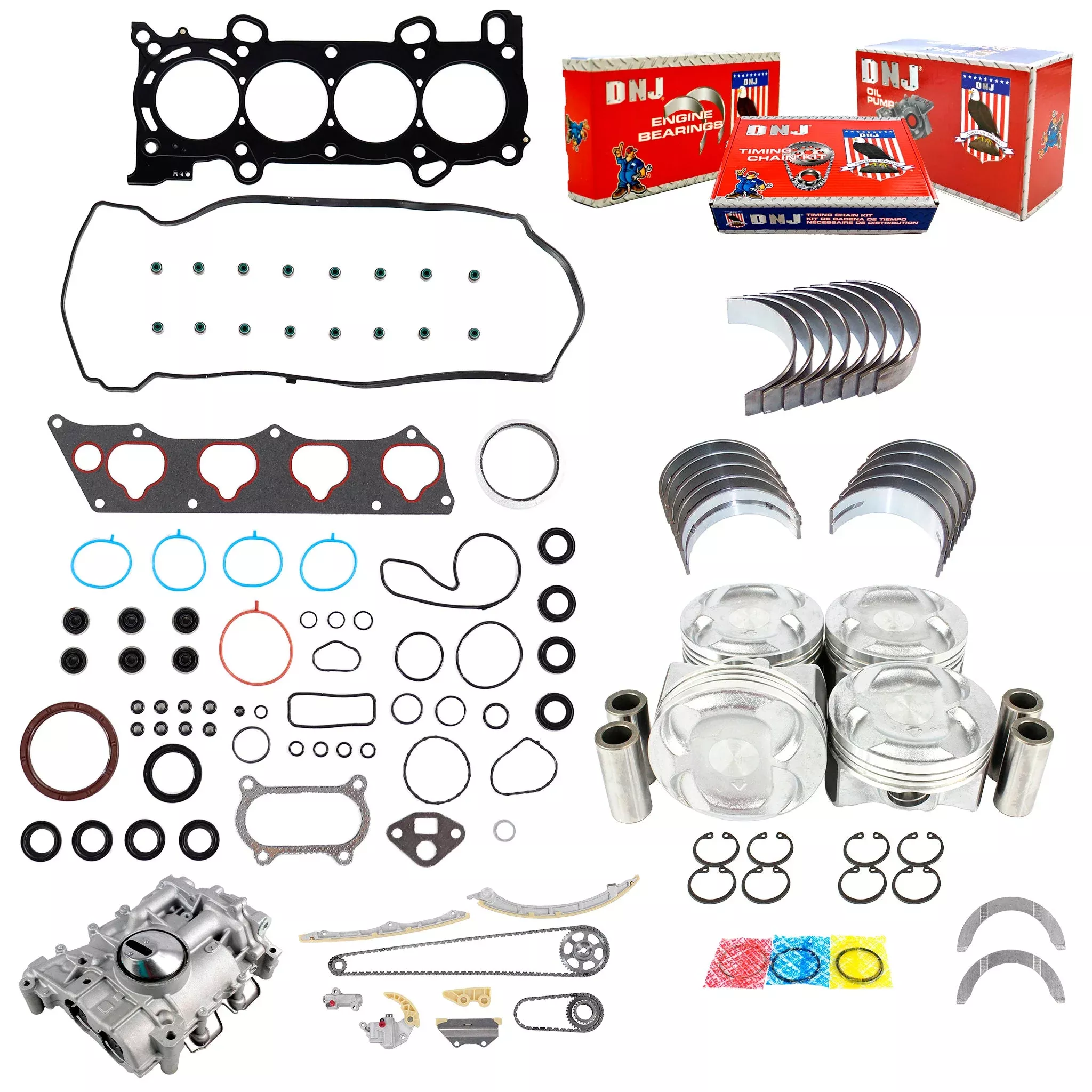 Master Engine Rebuild Kit 2008-2011 Honda 2.4L L4