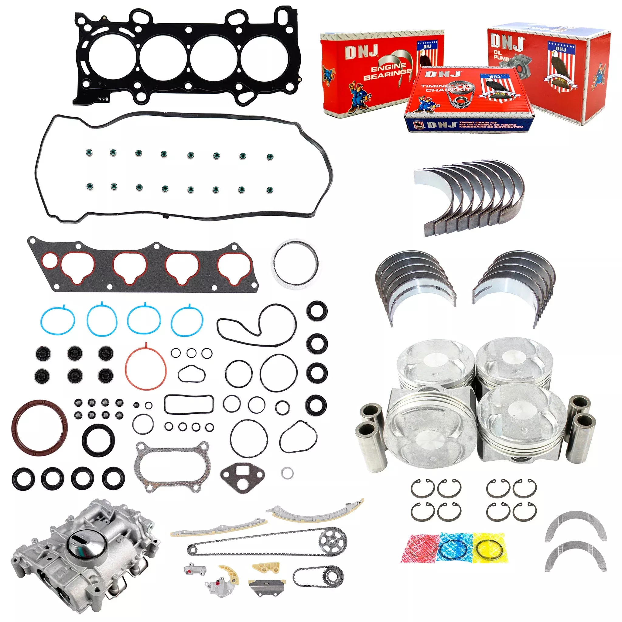Master Engine Rebuild Kit 2009-2012 Acura,Honda 2.4L