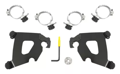 Memphis Shades Trigger-Lock Black Mount Kit for Cafe Fairings (MEB2034)
