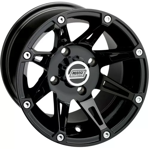 Moose 387X Front Wheel - Gloss Black - 14x7 - 4/156 (0230-0463)