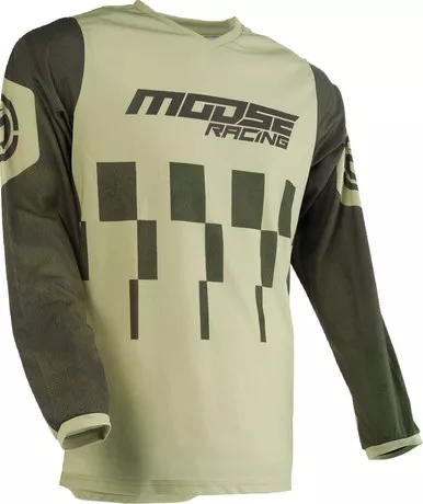Moose Racing Qualifier Green Tan Jersey
