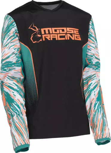 Moose Racing Youth Agroid Teal Orange Black Jersey