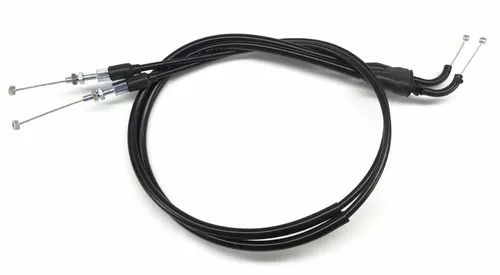 Motion Pro Black Vinyl Coated Throttle Cable Set Stock +3" (10-0122)