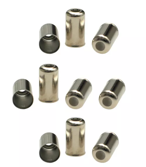 Motion Pro Chrome 8mm i.D. Cable End Cap Fitting for 7mm Cable 10Pk (01-0006)