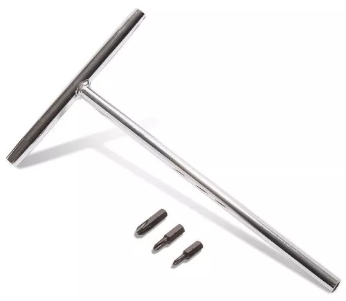 Motion Pro T-Handle Bit Driver with #1, 2, 3 Phillips-Point Bits (08-0557)