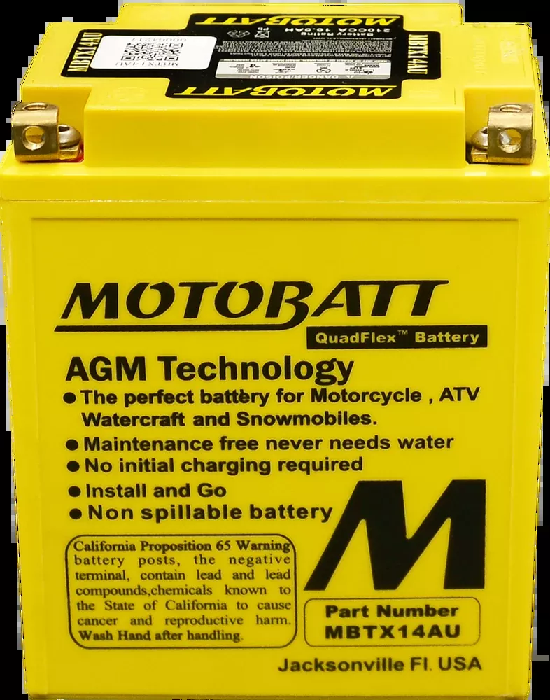 Motobatt Battery Sealed Factory Activated - MBTX14AU