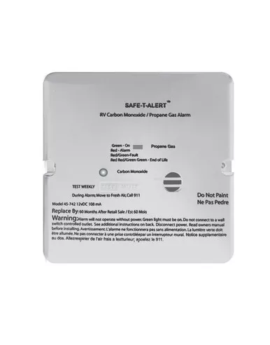 MTI Industries 45-742-WT Carbon Monoxide/ Propane Leak Detector Detects