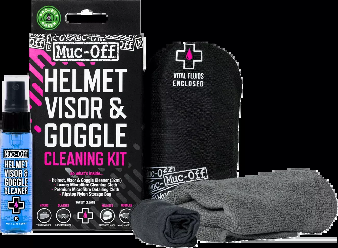 Muc-Off USA Visor, Lens & Goggle Cleaning Kit-20802