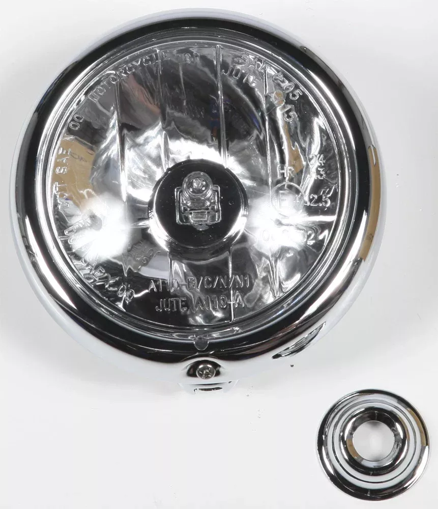National Cycle Light Assembly Chrome Shell Halogen H3 Bulb – 90-910505-000
