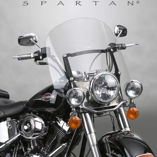 National Cycle Spartan Windshield Clear Quick Release 17" - N21300 For Harley Softail 1986-2013