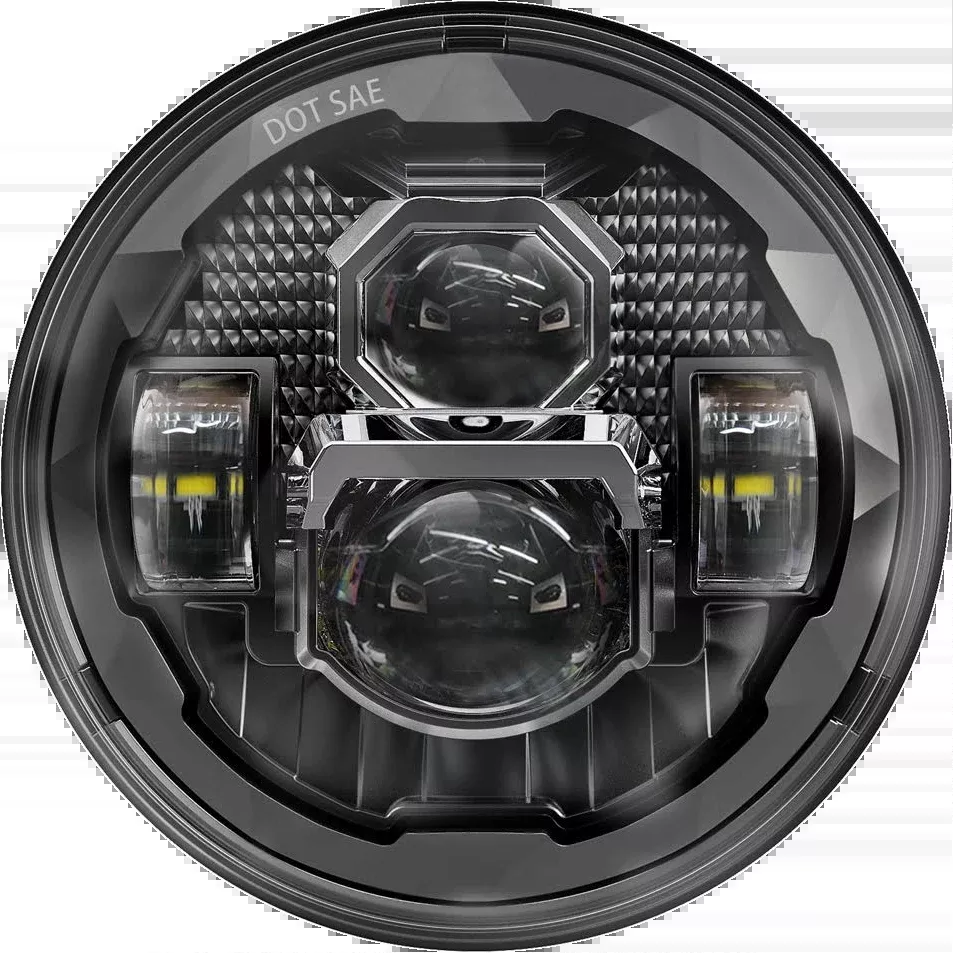 Pathfinder 7″ LED Headlight Rugged Ultra View Black – UV7B