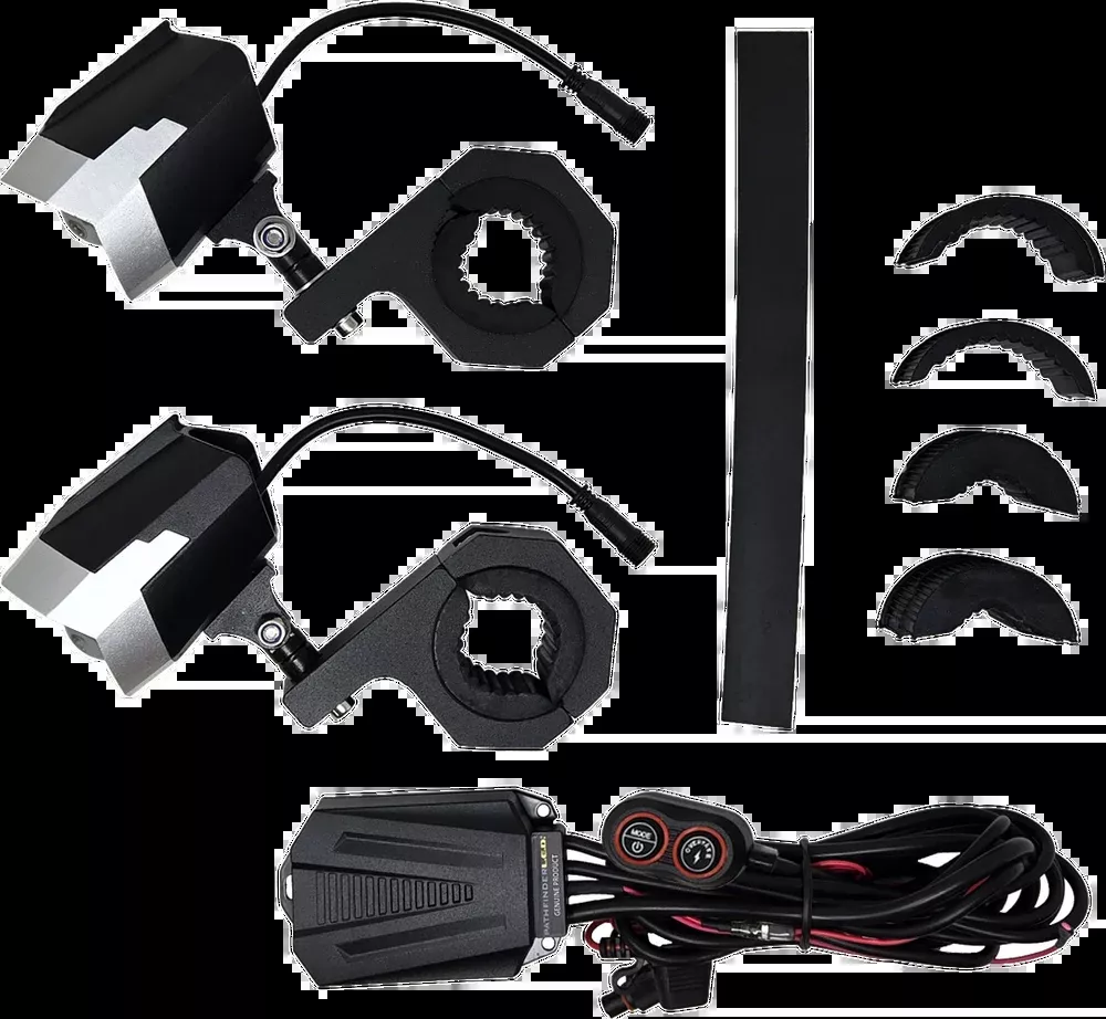 Pathfinder Dual Switchback LED Lights Silver Black Wired Remote PR – PL80LRS