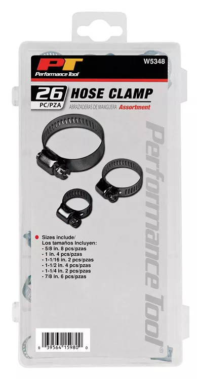 Performance Tool 26pc Hose Clamp Assortment Kit (W5348)