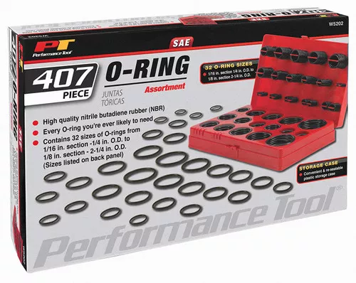 Performance Tool 407 Piece SAE O-Ring Assortment Kit (W5202)