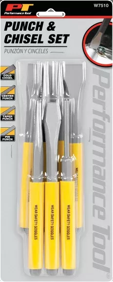 Performance Tool 7 PC Punch Chisel SET – W7510